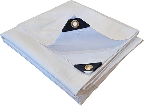 Miniatura 1 de H.D. Lona blanca ultra gruesa de 16 mil (tamaño exacto) (12' X 30')