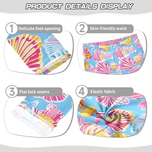 ALAZA Girls' Leggings Children's Yoga Pants Skinny Printed Dance Colorful Shelll Comfortable 4T2