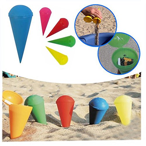 Vetrineinrete Posacenere da spiaggia conico tascabile portacenere cono da viaggio mozziconi di sigarette vari colori P56