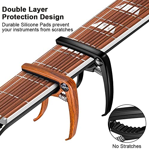 EURYTKS Capo de Guitare ukulélé Professionnel Capo, avec 10 médiators de Guitare 2 Supports de médiators, pour ukulélé… - Les Beatles, Paul McCartney, John Lennon, RIngo Starr, George Harrison EURYTKS Capo de Guitare ukulélé Professionnel Capo, avec 10 médiators de Guitare 2 Supports de médiators, pour ukulélé… – Image 5