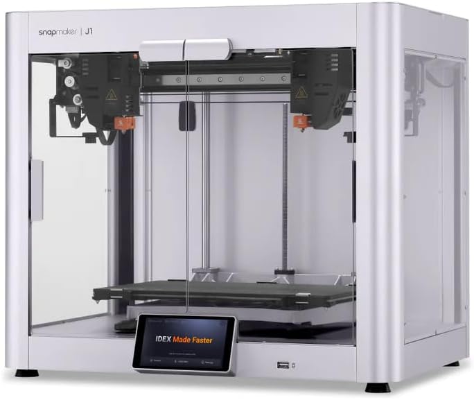 3idea Snapmaker 3D Printer, IDEX 3D Printer 350mm/s, 5X Faster High Speed 3D-Printer with Dual Extruder, 4 Printing Modes, All Aluminum Alloy Structure（J1s）