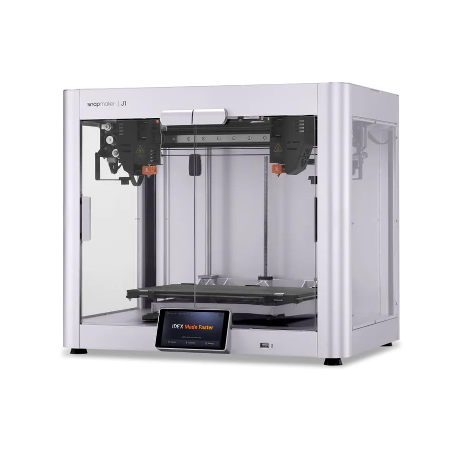 3idea Snapmaker 3D Printer, IDEX 3D Printer 350mm/s, 5X Faster High Speed 3D-Printer with Dual Extruder, 4 Printing Modes, All Aluminum Alloy Structure(J1s)