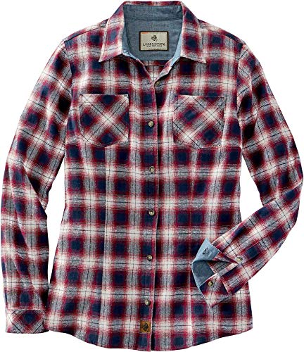 Legendary Whitetails Women's Cottage Escape Flannels, Scarlet Night Plaid, Large