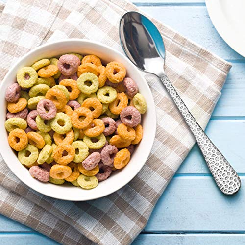 9-Piece Toddler Kids Silverware Flatware Set, Haware Stainless Steel Hammered(Adult Look) Preschooler Eating Utensils, Adult Diet Tableware, Includes 3 Spoons 3 Forks 3 Butter Knives, Dishwasher Safe #TOP5