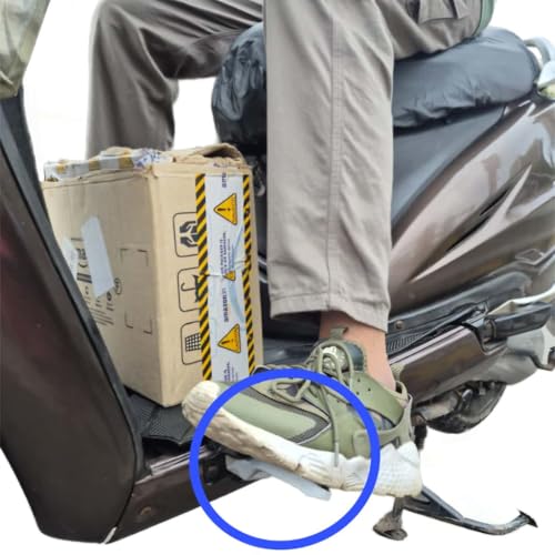 Image of Activa Front Footrest for Riders | Fits Honda Activa 1G to 5G | Heavy Duty Metal with Anti-Slip Rubber | Easy Installation