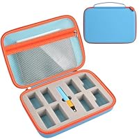 GWCASE Tasche für Edurino 8 Figuren/für Edurino Stift/für iPad mini. 6 Vorgeformte Fächer Plus 2 DIY-Schaumstoff-blöcke zum Anpassen, Innen-Netzfach, Tragegriff–Blau