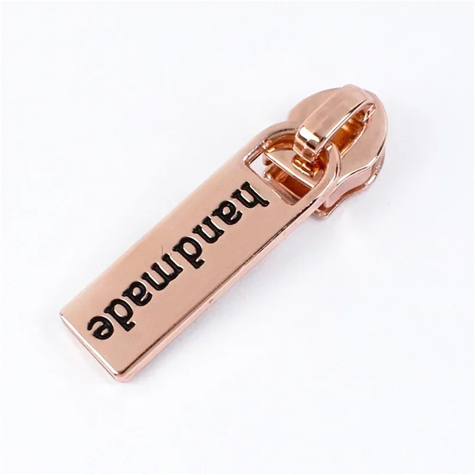 Tiradores de cremallera, 100 unidades de tiradores de cremallera de oro rosa 5# para cremallera de nailon, cremallera, tiradores de cabeza, reparación de cremalleras de ropa (ZT206-oro rosa)