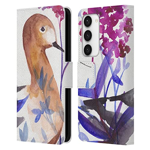 Housse en cuir Galaxy S23 Oiseaux au jardin pour vos sorties