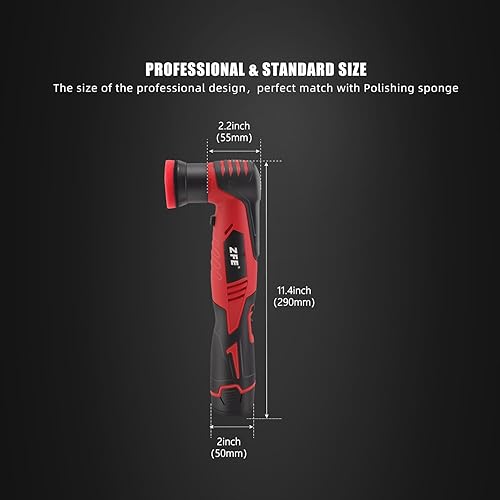 Miniatura 5 de Mini pulidora Oribtal de velocidad variable 12 V máquina de detallado de coche, baterías recargables, pulidor para detalles de automóviles limpieza