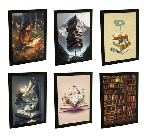 Quadros Decorativos Livros Leitura Literatura Letras Decoração Quarto Sala Quadro Poster