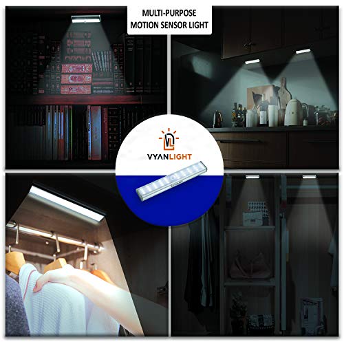 VYANLIGHT Motion Activated Light, Wireless LED Lights with 30 LEDs, Built-in Battery, and 4-Modes, Stick-On Anywhere Magnetic Night Light Bar for Closet Hallway Stairway, Dimmable LED, 2 Pack - Image 6