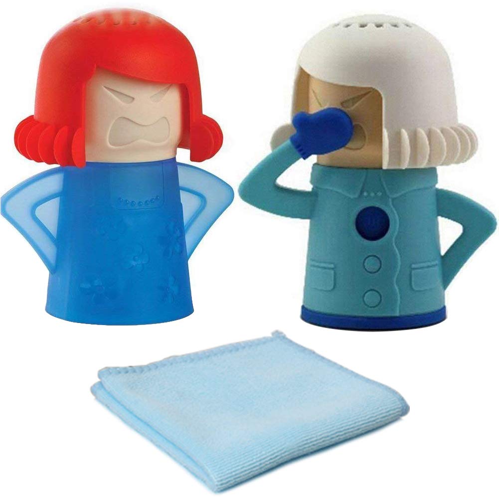Angry Mama Microwave Cleaner-Cool Mom Refrigerator Deodorizer, Includes 1 Cleaning Cloth