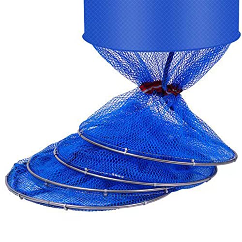 Sunesa Fishing Net Fishing Net Glued Handmade Fishing Dredge Net Stainless Steel Double Ring Anti-Jumping Fish Fishing Gear For Crayfish Trap Carp Fishing Accessories (Color : 33X170Cm) #TOP4