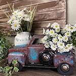 1 PCS Creative Small Truck Flower Pot -Home Decor Collectible Vehicles-Vintage Mini Car Statue-Farmhouse Truck Decor-Table Top Decor Little Blue Truck for Props, Gifts - Image 4