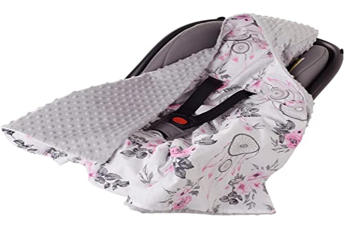 Medi Partners Mousseline nid d'ange Bebe été Couverture enveloppante Bébé Siege Auto 85x85cm Couvertures Bebe nid d'ange Une Douce Oeko-Tex Moelleuse pour landaus (Beige)
