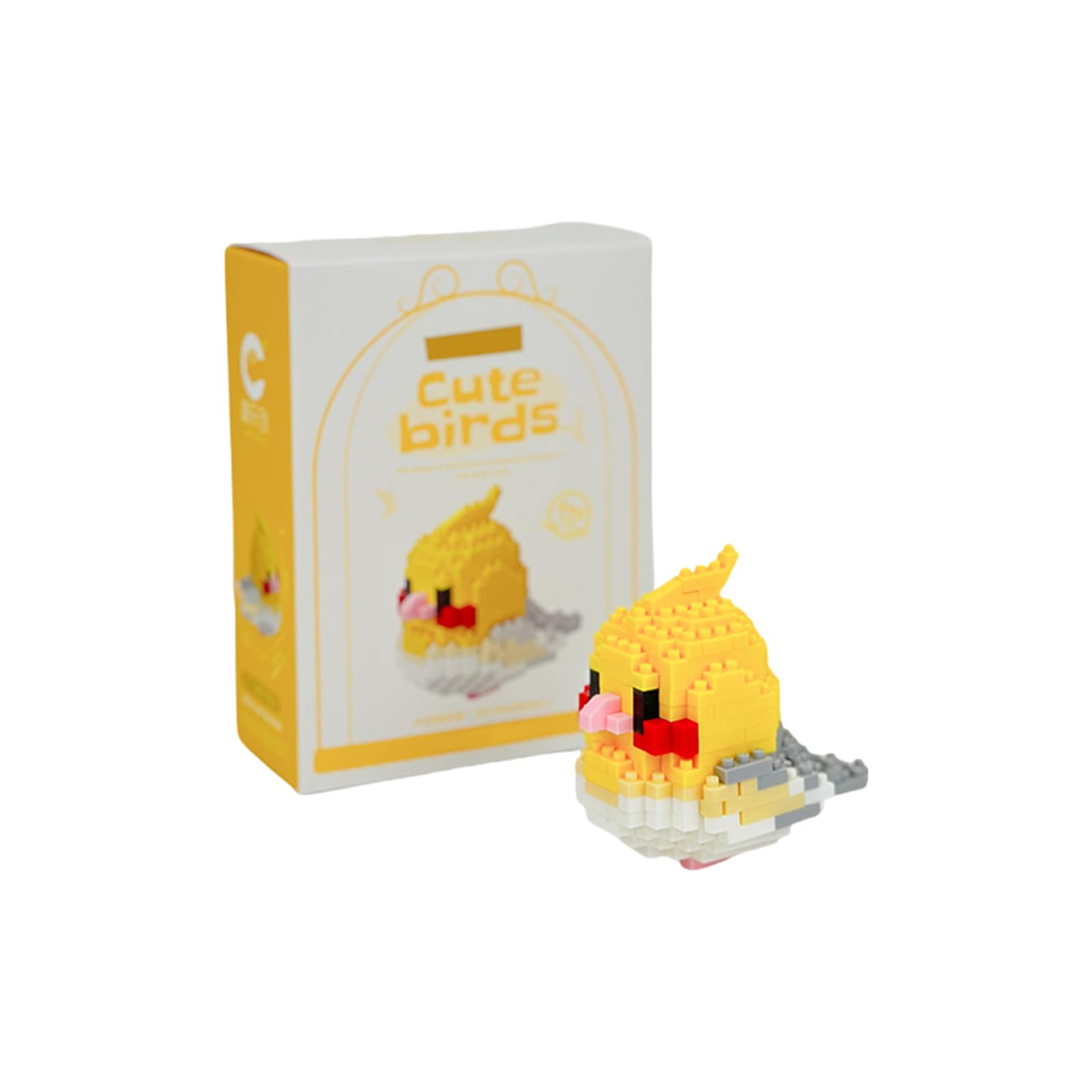 NOOLY Parrot Micro Building Bricks Kit Bird Thmed Blocks Set Decoration for Home and Office WKLJM-01 249Pcs (Yellow and White) 8915 - Image 2