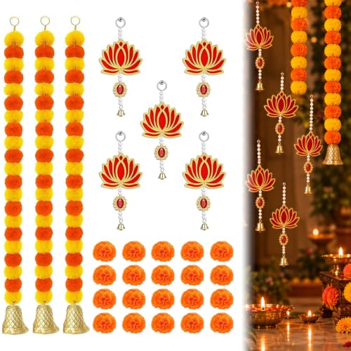 Amazon – amiatalo 28-Piece Diwali Lotus Hanging Decor Set - image 1