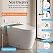 Smart Toilet with Elongated Heated Seat, Auto Flush, Manual Soft-Close Seat & Lid, Night Light, Electric Tankless Toilets with Dual Flush 0.8/1 GPF, MAP 1000g
