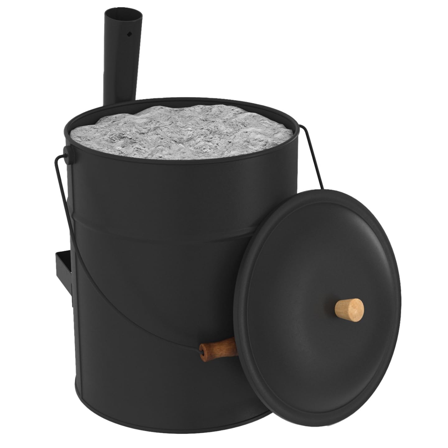 IDMarket - Cubo de cenizas de 15 kg con pala para cenizas