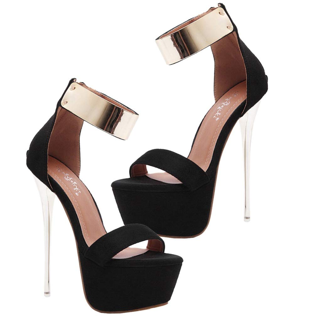 Holibanna Sandali Tacco Sottile 6.5Us Scarpe Estive Donna Sexy Con Cinturino Alla Caviglia Tacchi Alti 12 Cm Eleganti E Impermeabili Per Festa E Spiaggia