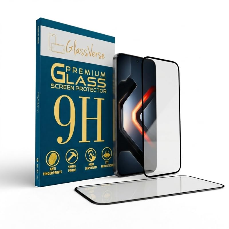 Image of Glassverse 9H Gorilla Tempered Glass for Infinix GT 30 Pro 5G | HD Clarity Screen Protector, Ultra Strong 9H Protection, Edge to Edge, Case Friendly, Hassle-less Installation Kit Included. (Pack of 2)