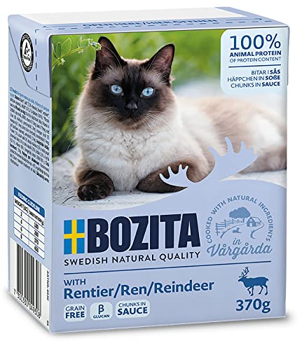 Bozita Katzenfutter Häppchen in Soße mit Rentier – 6er Pack