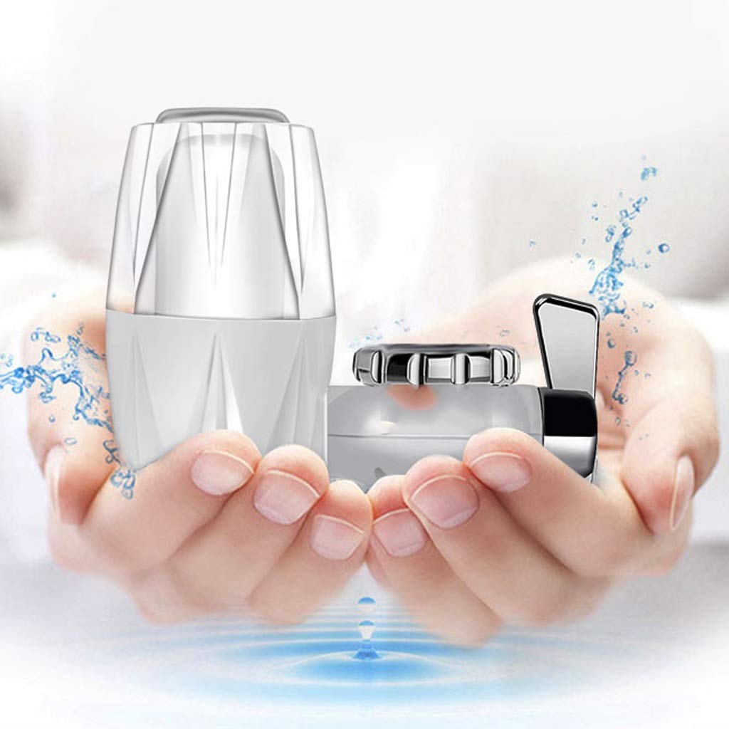 JSEIAJB White Faucet Water Purifier - Kitchen Tap Water Purifier Mini Faucet Water Purifier Easy to Install with Washable Filter