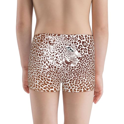 Boys' Cotton Boxer Brief Soft Underwear-Leopard Brown3