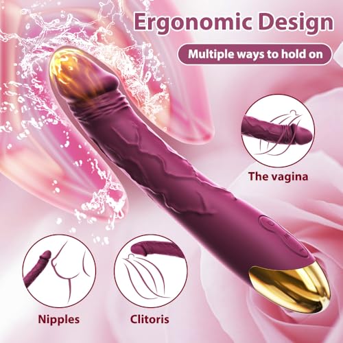 Image of 7.6 Inch Realistic Dildo Vibrator for Women，10 Powerful Vibration Modes for Clitoral and G-spot Stimulation, Waterproof Rose Adult Sex Toys for Women and Couples