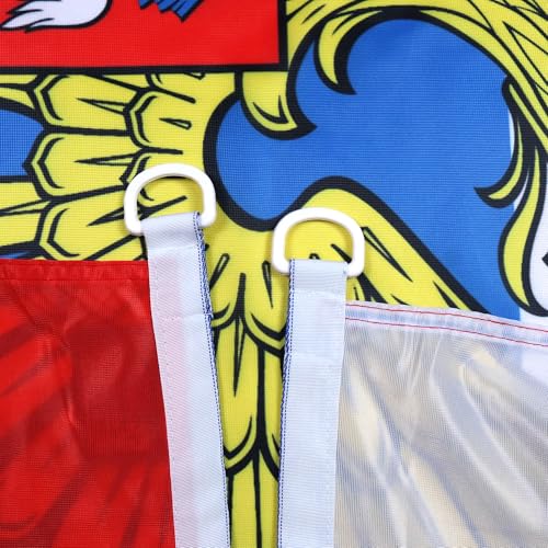 Image of Russia with eagle Flag 3' x 5' External Use - Russian coat of arms flags 90 x 150 cm - Banner 3x5 ft Knitted Polyester with rings - AZ FLAG
