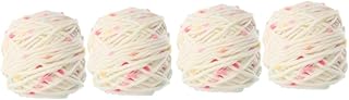 VILLCASE 4 Rolos De Fio De Gorro De Lã Fio De Lã Fio Colorido Lã Mecha Fio De Tricô Fio De Crochê DIY Fio De Crochê DIY Fio De Crochê Roupas Kit De Tricô Penteado Gato Suprimentos Para