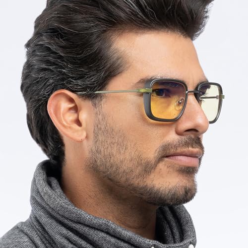 Image of Gunnar x Fallout - Vault 33 - Blue light Blocking Glasses, Gunmetal /Olive
