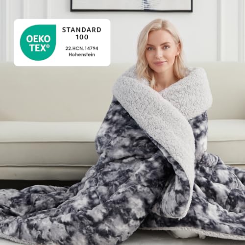 CHOSHOME Kuscheldecke Flauschig Sherpa Decke - Dicke Wolldecke, Weiche – Ansicht 2