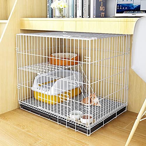 Grand parc pour chat en métal avec chenil pliable et plateau de transport pour chiot