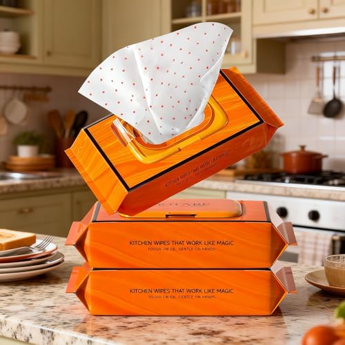 Botare Dish Wipes Disposable Pre-Soaped Heavy-Duty 3D Textured Kitchen Wet Cloths Extra Large All-in-One Dishwashing & Cleaning for Home & Camping Handy Travel Essentials 32 Count Each (3-Pack)