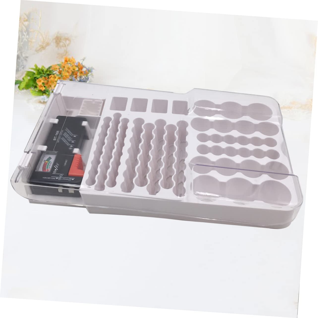 Gatuida Tester per Custodia di Stoccaggio della Batteria Robusto Organizer per La Conservazione della Batteria per