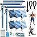 ALongSong Elastiques Musculation Barre de Pilates - 2025 Kit Fitness Maison avec 6 Bandes de Résistance Élastique 20-180Lbs & Ancrage de Porte pour Complet Entraînement Yoga/Musculation