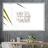 Framed Canvas Wall Art Pressed Quotes 3D Chic Inspirational Multicolor Pop Art Quotes Typography Ultra Whimsical - 16x24 inches