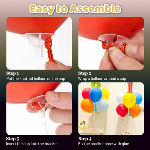 Image of JOYYPOP 10 Sets Balloon Stand Kit, Balloon Sticks with Base Party Supplies Birthday Graduation Party Decorations Wedding