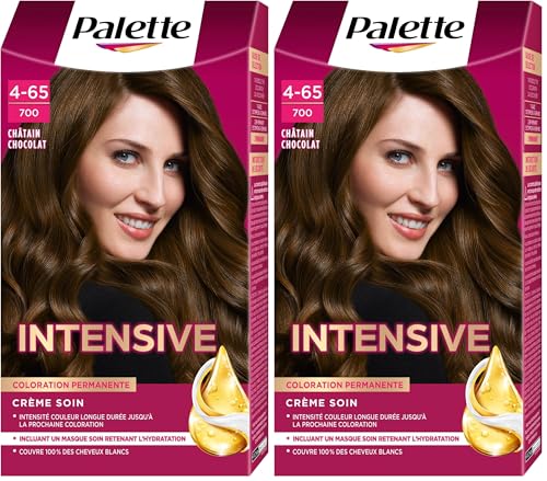 Palette - Intensive - Coloration Permanente Cheveux - Crème Soin - Couvre 100% des Cheveux Blancs - Intensité couleur longue durée - Tenue 8 semaines -...