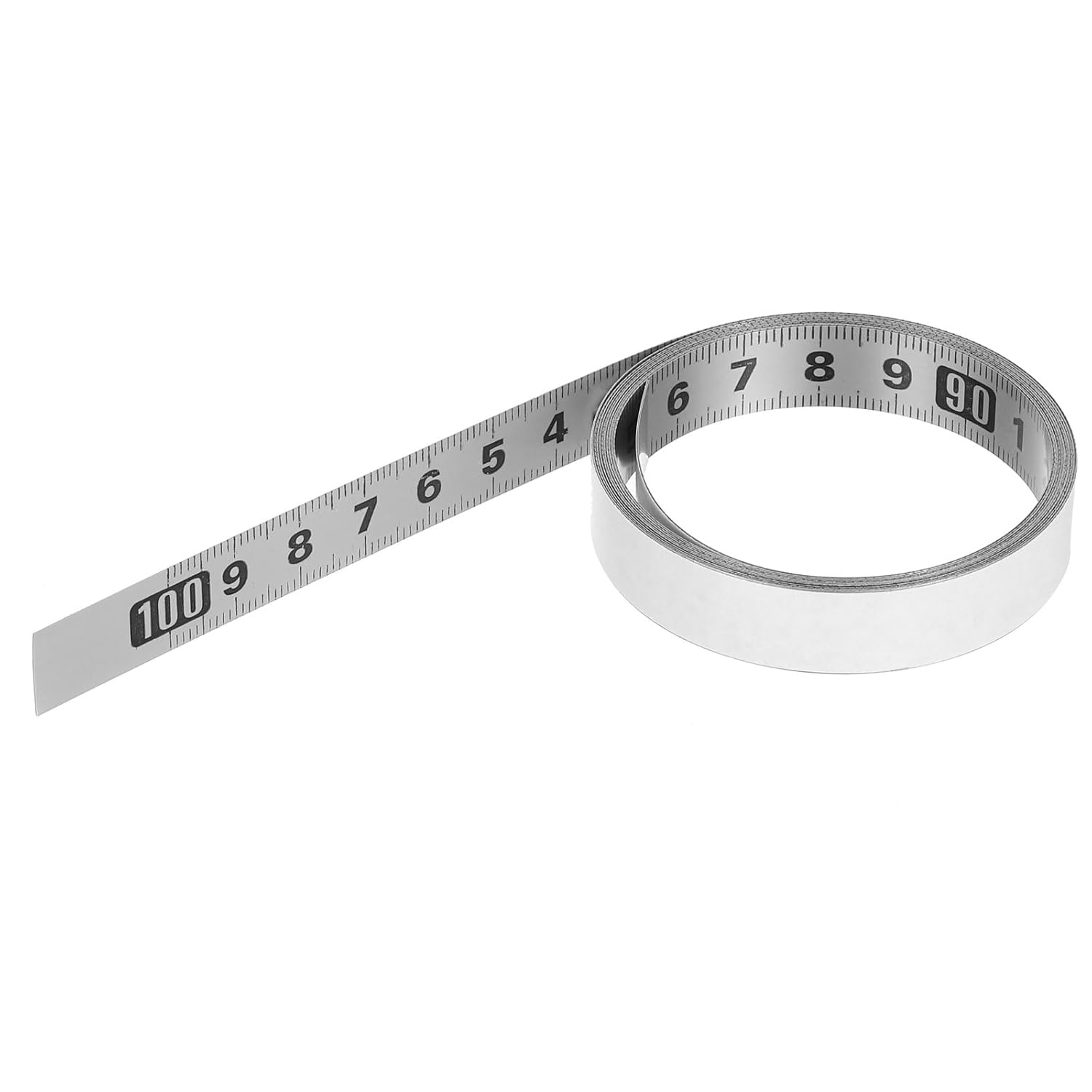 PATIKIL Adhesive Ruler 6.6ft, Steel Self-Adhesive Measuring Tape Start from Middle, Workbench Ruler Adhesive Backing for Woodworking Sewing Saw Drafting Table, Grey