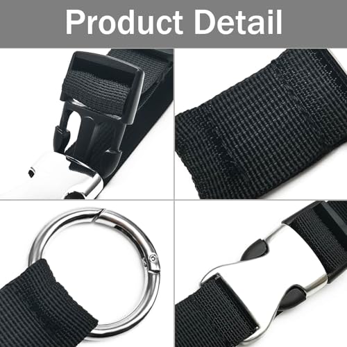 Image of Add a Bag Luggage Straps Jacket Gripper Luggage Straps Baggage Suitcase for Travel Belt Luggage with Buckle Adjustable Luggage Accessories(Black)