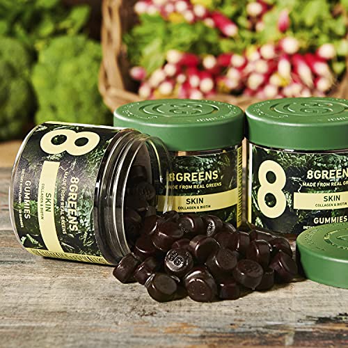 8Greens Supergreens Beauty Gummies with Collagen & Biotin | Super Greens Powder Superfood Gummy for Healthy Skin, Hair, Nails, Glow, and Firmness, Superfood Booster, Strawberry Flavored, 50 Count - Image 5