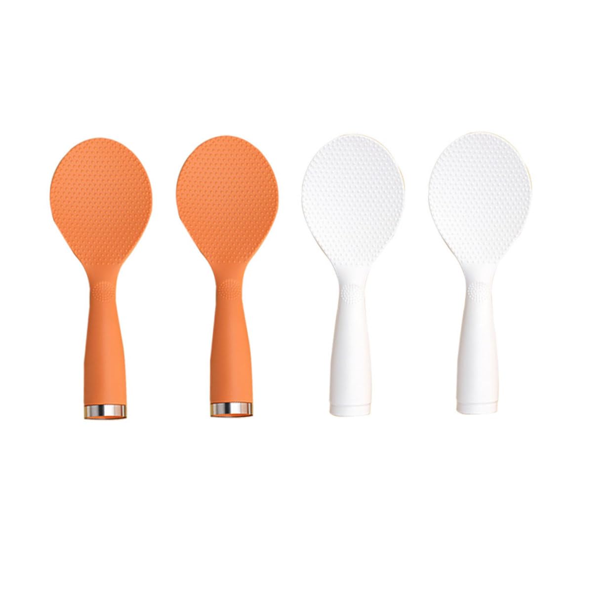Cabilock 4Pcs Assorted Color Non Stick Plastic Rice Spoons with Standing Design Kitchen Utensils for and Use