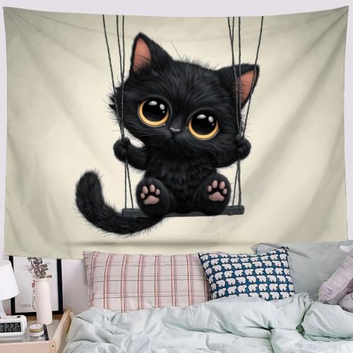 Tapiz de pared de animales SMBHIAON albaricoque de 200x150 cm para decoración de dormitorio