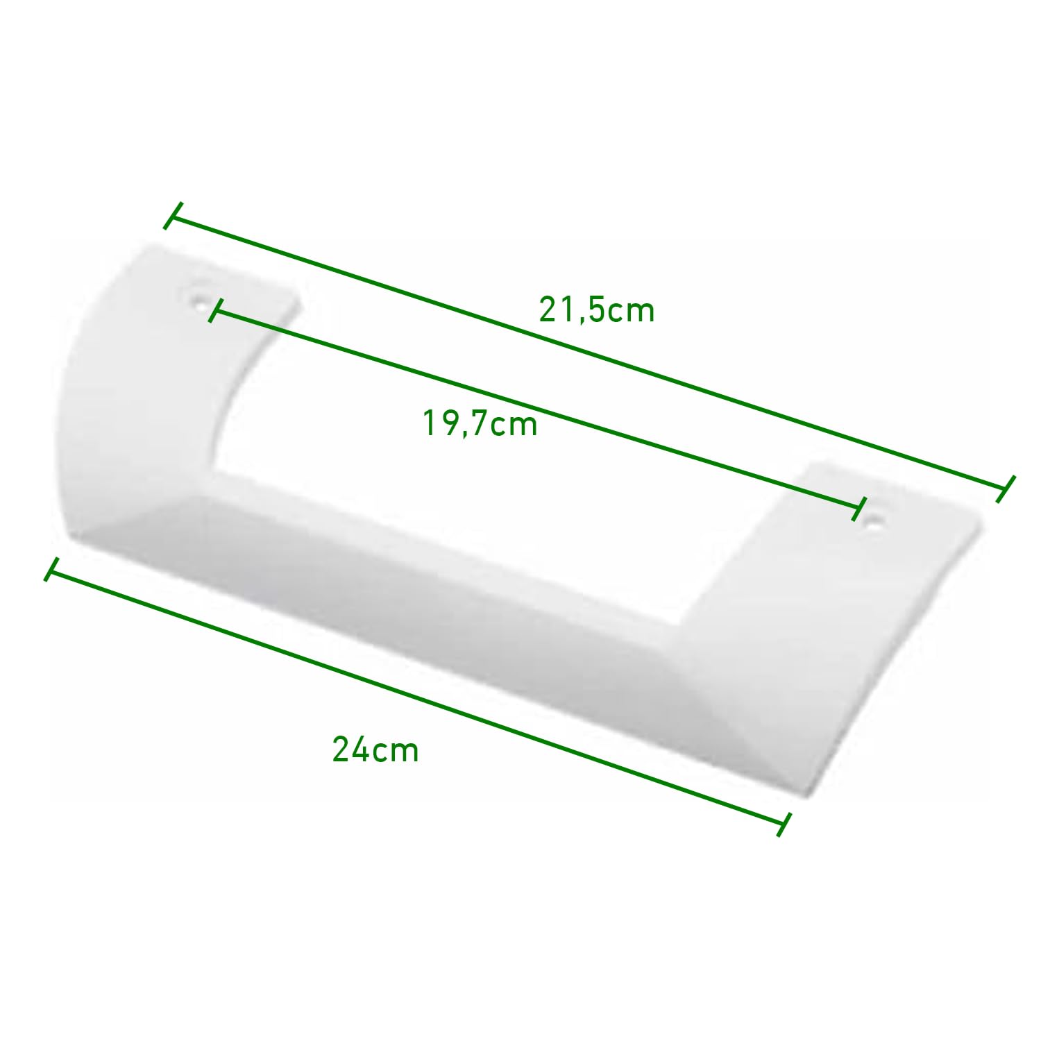 Kühlschrank Türgriff Weiß - Ersatzgriff Für Balay, Bosch, Lynx Mit 197mm Lochabstand