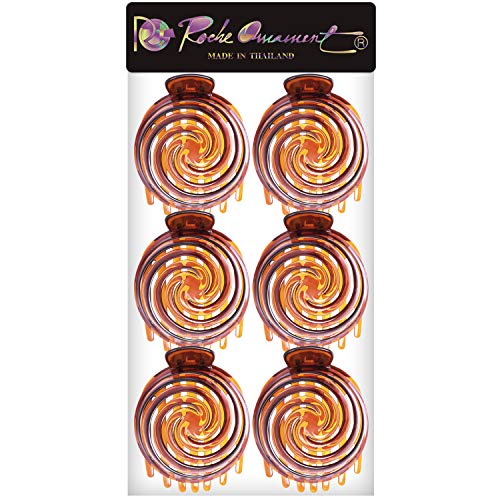 Pinza para cabello RC ROCHE juego 6 pzas marrón miniatura 5