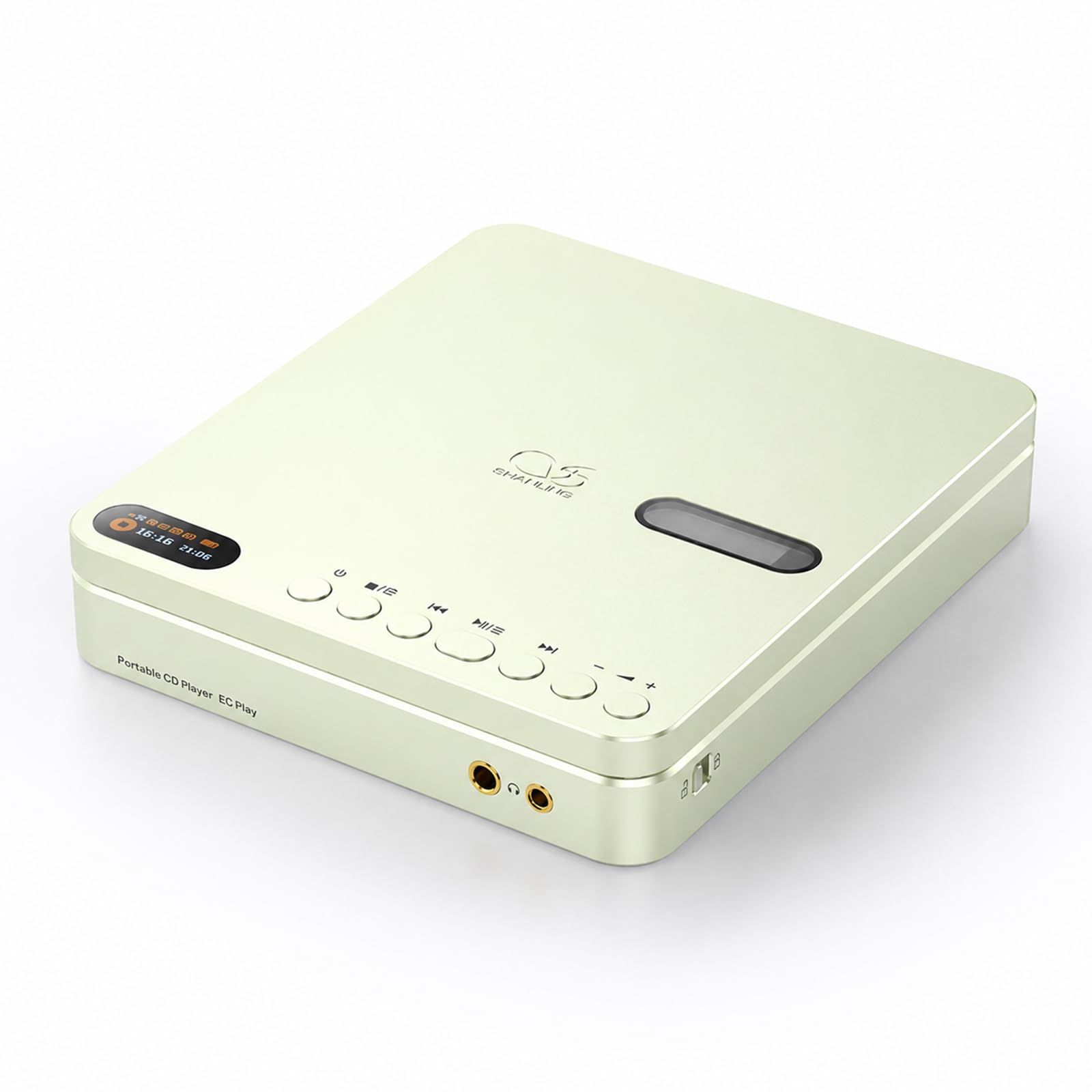 Shanling EC Play Lettore CD HiFi Portatile, DAC, AMP, CS43198 DAC+Dual SGM8262, 384kHz/32bit, DSD256, Bluetooth 6.0 a Due Vie, LDAC, Fino a 700mW@32Ω di Uscita, Uscita Cuffie da 3,5mm+4,4mm, Coassiale
