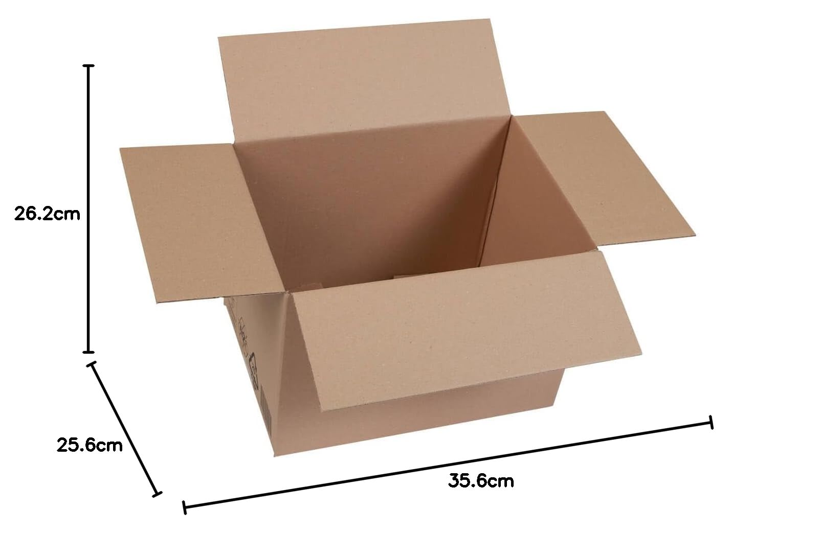 50x Versandkarton Faltkarton Hermes Paket M 356 x 256 x 262 mm Braun