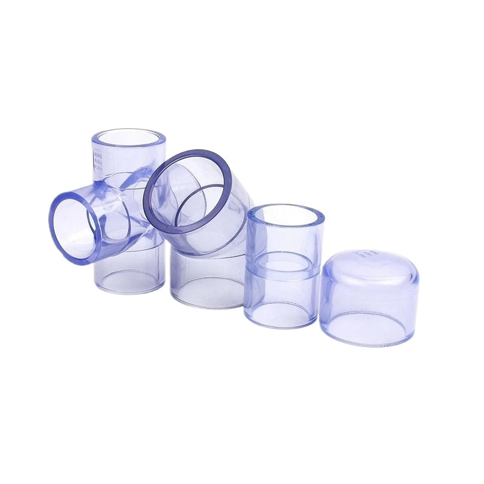 Raccordi for tubi in UPVC trasparenti blu da 20~63 mm, raccordi rapidi for tubi di drenaggio for acquari, valvole di giunzione for tubi di irrigazione da giardino(Flange Plate,50mm (1PC))